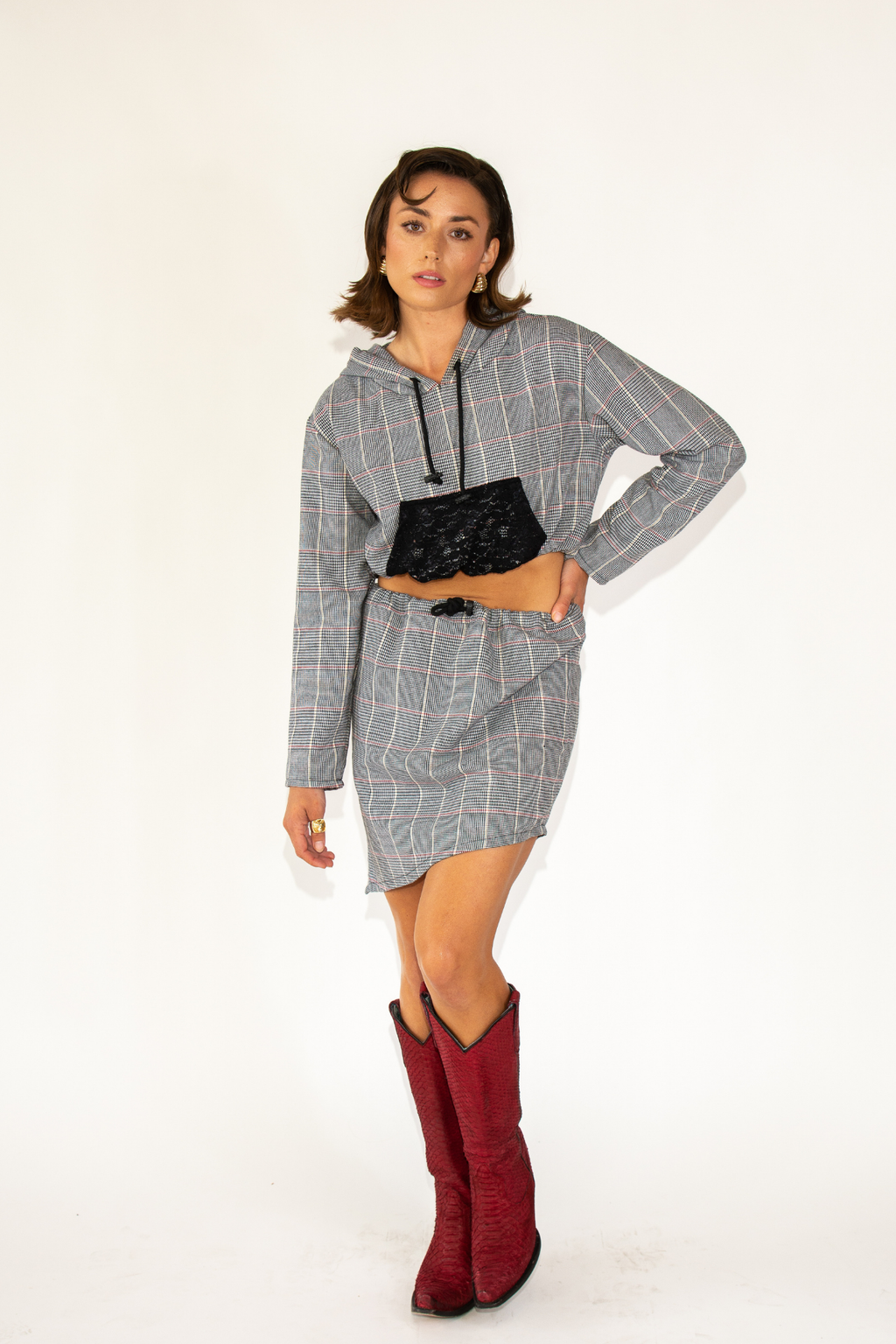 Lunching with the Ladies Cropped Hoodie